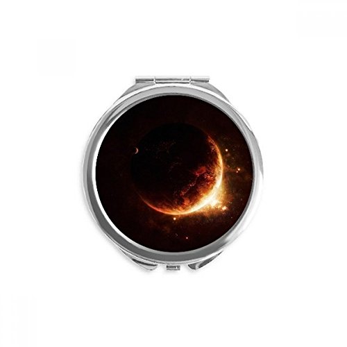 Miroir de poche illustration univers brillant miroir rond de maquillage à offrir en cadeau