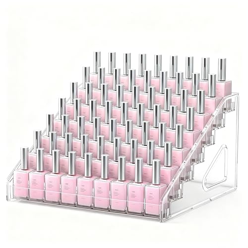 Lista de Expositores los 10 mejores. 49 Tefola Organizador de Esmaltes para Uñas - 7 Niveles, Expositor Transparente y Gran Capacidad para Esmaltes Uñas, Expositor Acrílico para Cosméticos, Extraíble