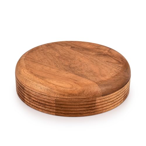Kimona Salad Bowls Acacia Wood Wood Serving Bowls Individual Bowls Fruits, Salad, Pasta, Cereal, Rice and Snacks (25.4cm x 25.4cm x 6.35cm) - Cosy Home Interiors Kimona Salad Bowls Acacia Wood Wood Serving Bowls Individual Bowls Fruits, Salad, Pasta, Cereal, Rice and Snacks (25.4cm x 25.4cm x 6.35cm) - Image 4