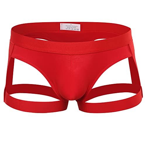 Mens Strappy G-string Briefs Thongs Jockstrap Bikini Underwear Swimming Suit Novely Thongs