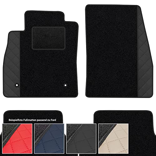 moto-MOLTICO Fußmatten Auto Velours Autoteppiche Schwarz Automatten Set 4-teilig - Auffälliges...