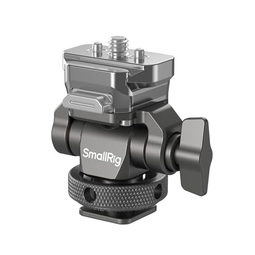 SmallRig HawkLock H21 Quick Release Monitor Mount with Cold Shoe Mount Swivel and Tilt Adjustable Monitor Holder with 1/4- 20 Screw Dual Anti-Twist Design for Ninja V and V+ Monitors