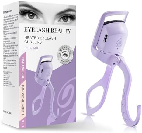 2025 C-Shaped Heated Eyelash Curler Fast Heat Up in 5s - Rechargeable Electric Eyelash Curler for 24H Long Lasting Curls - Safe Anti-Burn Lash Curler Elevate Your Beauty with Stunning Lashes