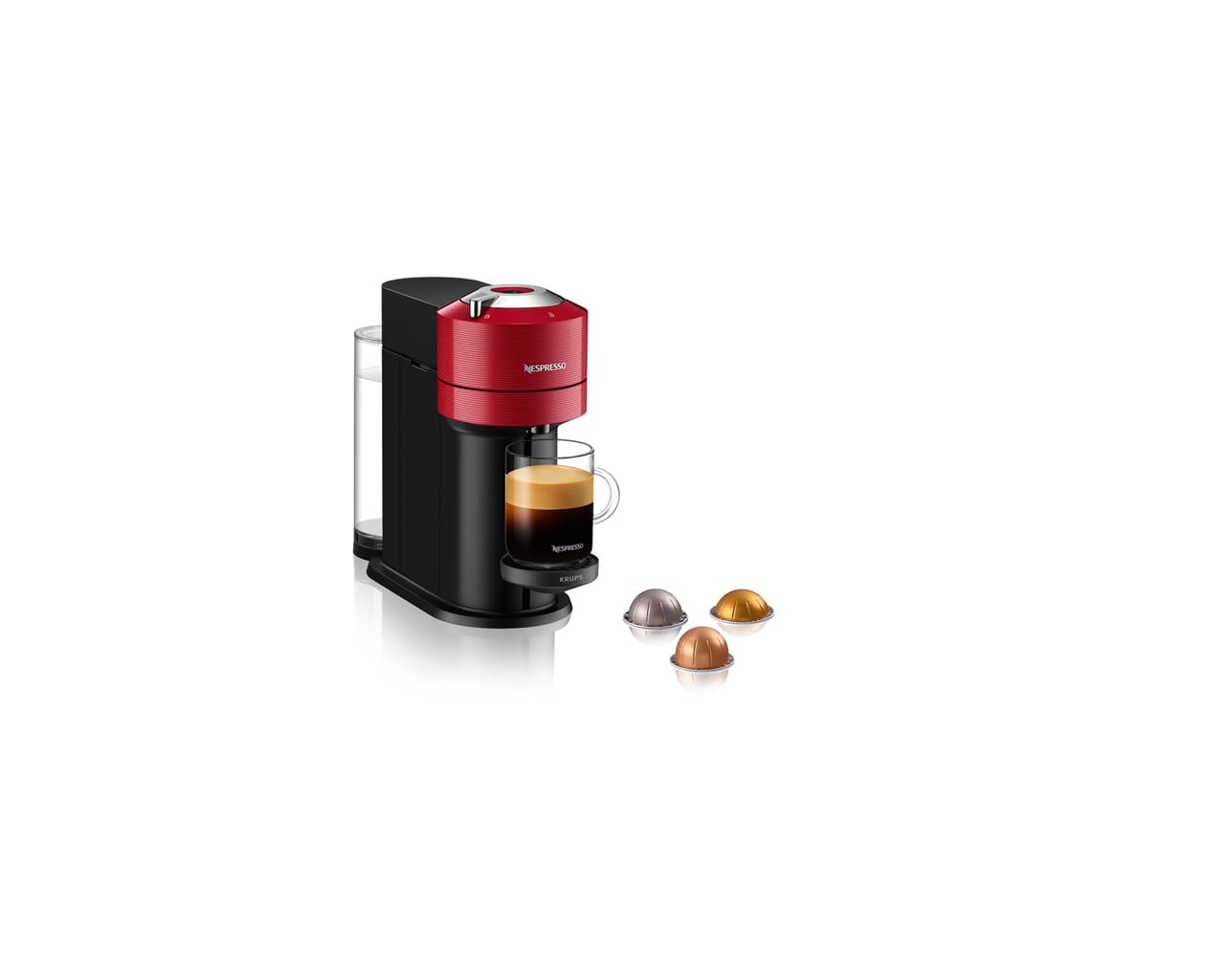Nespresso Krups YY4296FD - Cafetera espresso, color rojo