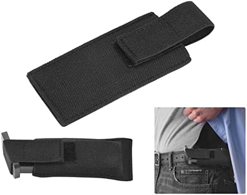 MOTAIN Horizontal Magazine Concealed Carrier,1 Pack Extra Single/Double Pistol Magazine Carrier Pouch with Safety Hook & Loop