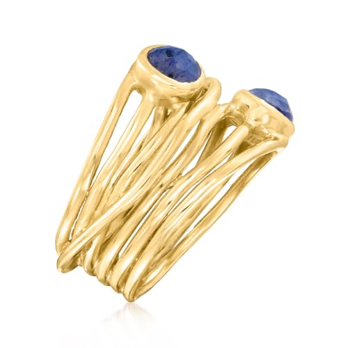 Image of Ross-Simons Gemstone Highway Ring in 18kt Gold Over Sterling