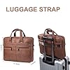 seyfocnia Men's Business Travel Briefcase Leather Messenger Bags Laptop Bag 17.3 inch Work Computer Bag Satchel Bag (Brown) #4