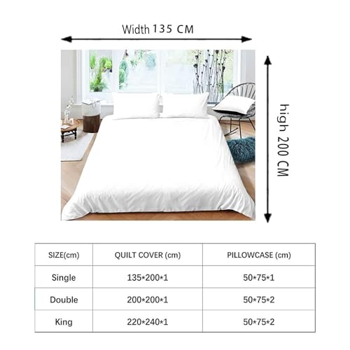Housse de couette basket-ball 3D jaune parure de lit 155x220cm chambre garçon et fille