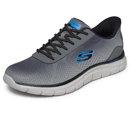 Skechers �����Y Track Revno �n���Y�t���[ �X���b�v�C���X�j�[�J�[, �`���R�[���O���[/�O���[, 28.5 cm