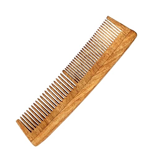 LatikaOriginal Neem Wood Comb - Regular Comb | With Anti-Inflammatory & Anti-Oxidant Properties of Pure Neem Wood