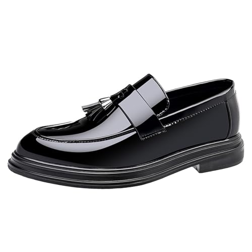 sekiueo Chaussures Habillées en Cuir Verni pour Hommes...