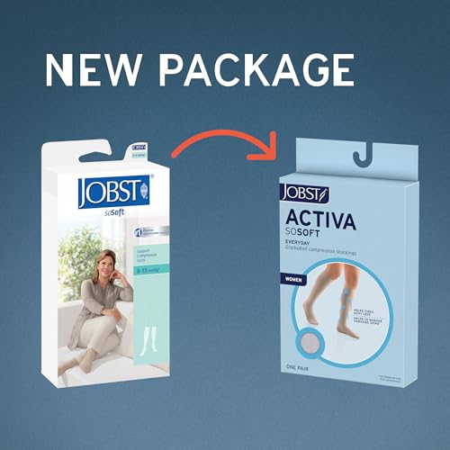 Image of JOBST ACTIVA SoSoft 8-15 mmHg Compression Socks Knee High Closed Toe, Ribbed Design