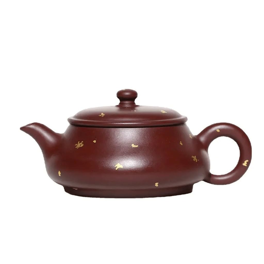 TYUHDUYUR 180ml Chinese Clay Teapot Famous Handmade Tea Pot Vermilion Mud Kettle Authentic Zisha Tea Set (White Dinosaur Doodle4)
