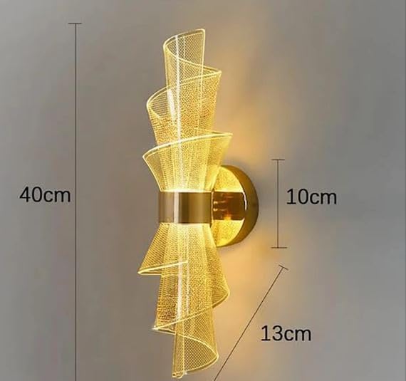 Image of Modern LED Wall Light for Home Decor - Stylish Decorative Lamp for Living Room, Bedroom, Hallway, Warm Ambient Lighting (Modern) Pack of 2