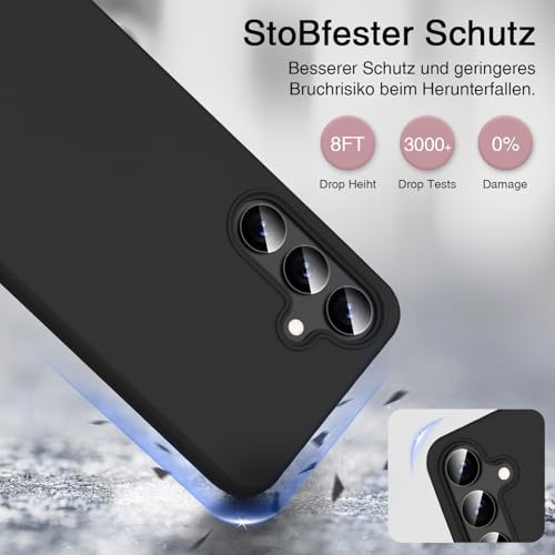 Keteen Handyband hülle für Samsung Galaxy S25 FE Handyhülle mit Band Silikon Galaxy S25 FE hülle mit Abnehmbar Kordel Stossfest Cover zum Umhängen Necklace Handyhülle für Samsung S25 FE-Schwarz