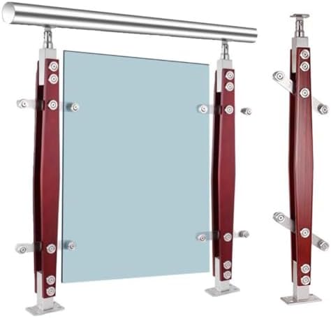 Stainless Steel Glass Railing Posts with Clamps for Balcony, Deck, Stairs, Pool & Garden - Durable Safety Solution for Modern Outdoor Spaces