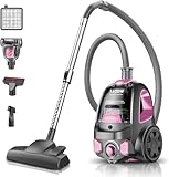 PKUYIE Canister Vacuum Cleaner, 40Kpa 1600W Cyclon Power Bagless Canister Vacuum...