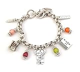 Pulsera profesora con resinas de colores - Nanaleja - regalo para profesores - regalo para maestros - regalo fin de curso - pulsera maestra