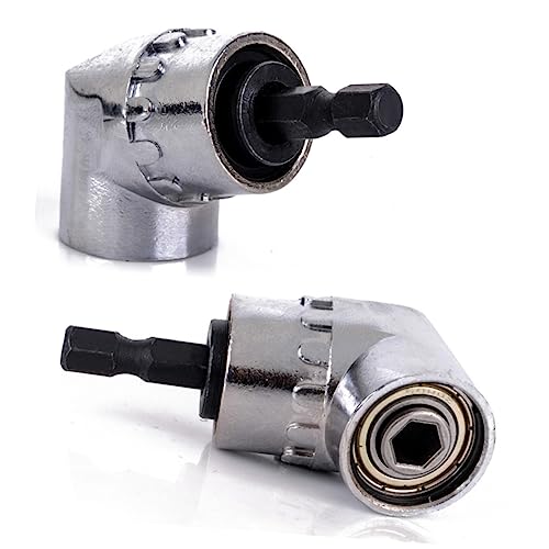 HOMSFOU Cacciavite Angolare Da Gradi in Acciaio Inossidabile Compatibile Trapani e Avvitatori Elettrici Albero Motore Flangia Regolabile Gradi