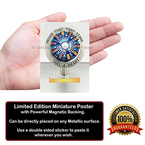 Image of LADY HAWK Iron Man Arc Reactor Poster Miniature Picture with magnetic backing. A Memorable Gift for all his fans. Directly sticks to any Metal Surface. Size 10x7cms Ironman Poster Mini Series (AV54)