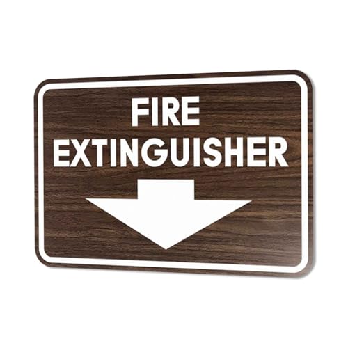 Image of Signs ByLITA Classic Framed Fire Extinguisher (Walnut) - X-Large