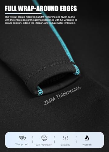 Hevto Wetsuit Top Women 3mm y Wet Suit Vest 2mm Chaqueta de Neopreno para Surf, Natación, Paddle Boarding y Kayak miniatura 5