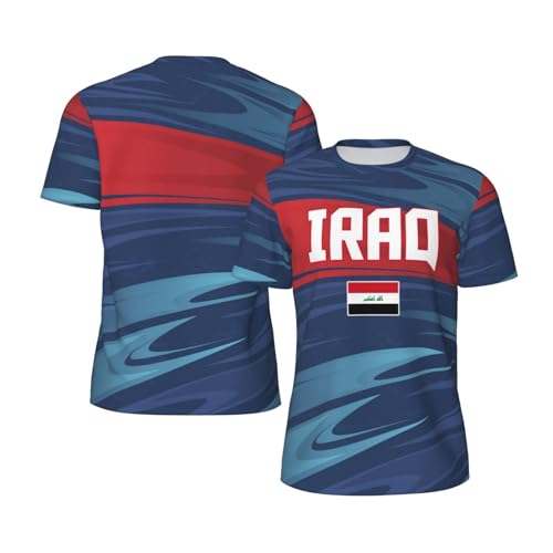 DABOYOZHZH Iraq Flag Cool Iraqans (25) Sports Jersey Mesh T-Shirt 3D Print for Running Cycling Soccer Tennis Fitness Climbing Shirts
