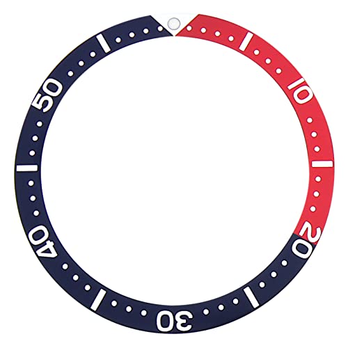 BEZEL INSERT COMPATIBLE WITH MEN SEIKO 7002,6309,7S26,SKX007K2 DIVER AUTOMATIC RED/DARK BLUE