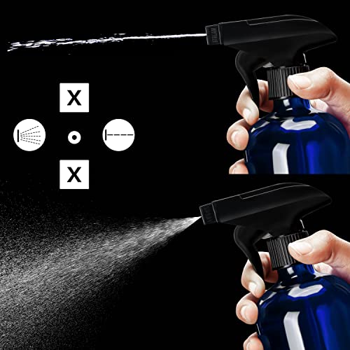 Belle Vous Vaporisateur Vide Réutilisable en Verre Bleu (Lot de 3) - Pulverisateur Vide 500 ml - Bouteille Spray 2 Réglages pour Produits de Nettoyage, Aromathérapie et Huiles Essentielles - Image 6