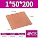 RhLLvJ 4 Pure Copper Sheets, 1Mm Thickness, Craft, Jewellery, Maintenance, Electrical, Industrial Copper Sheets, (Size : 1 * 50 * 200mm 4)