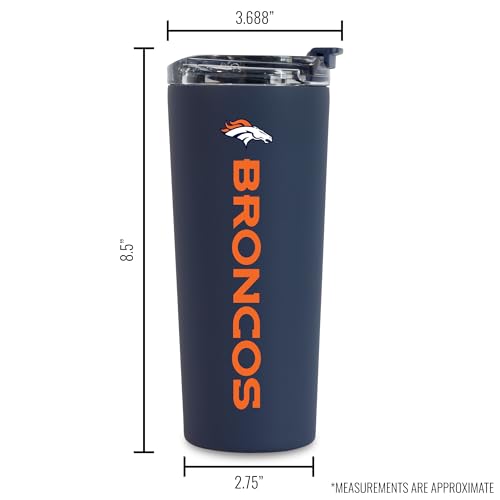 Image of Rico Industries NFL Football 24oz Stainless Steel Tumbler with Lid and Dual Functioning Lid
