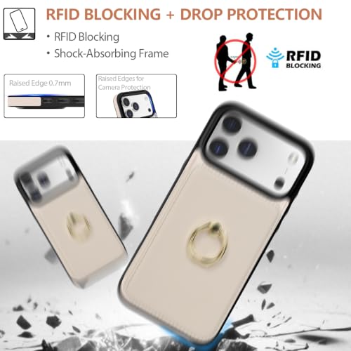 LOHASIC for iPhone 17 Pro Wallet Case Women, Card Holder, Beige by LOHASIC - Used condition - Image 7