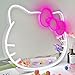 Cute Cat Neon Sign 16x14in Anime Cute Cat Neon Light up Mirror Kawaii Neon Sign Room Decor for Girl's Room Bedroom Birthday Halloween