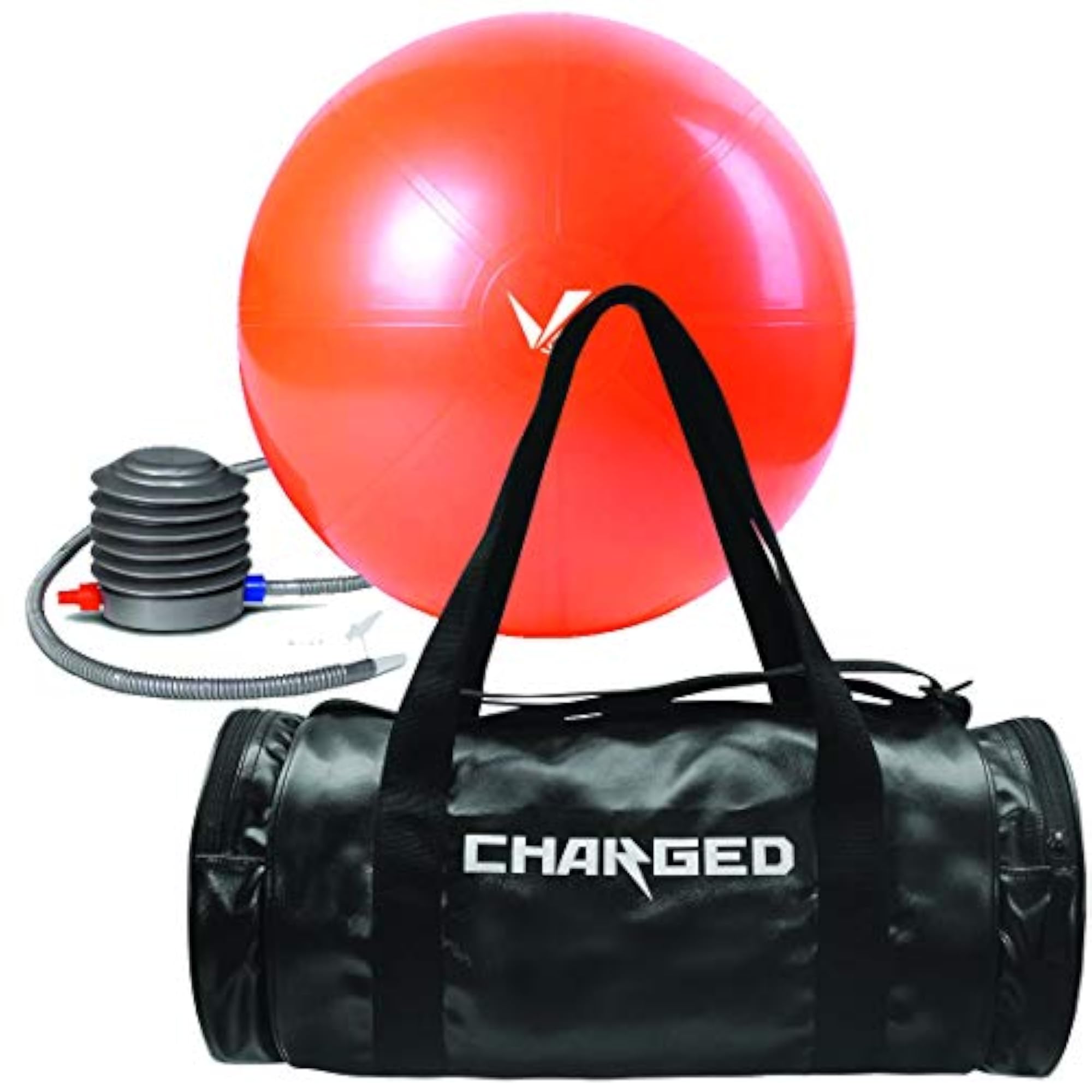 Gym Set with VF-1005 Stability Ball and Charged ARTIZE Gym Bag Black