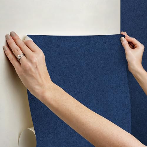 Papier peint autocollant bleu azur RuSuede RPS6154 à texture mate anti-reflets - 6