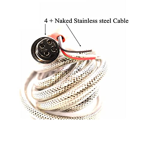 Selleton 4+ Naked Ps-15 Cable With Connectors For Ps-In202 Indicator Of Floor Scales (15' Cable - Steel Braided) #TOP1