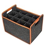 Mppchhn Wine Bottle Boxes for Moving | Wine Glass Storage Cases | Felt Wines Carrier Storage Box with Divider | Reusable Wines Bags with Handle for Storing Carrying Beer Champagne Drinks Carrier
