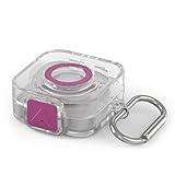 for Oura Ring Gen 4 Charger Protector Case,Clear Soft TPU Protective Case Cover with Keychain (Purple)