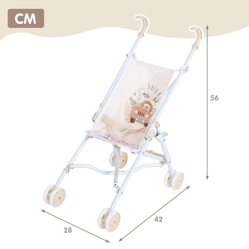 Poussette pour poupées COLORBABY pliable pour économiser de l'espace