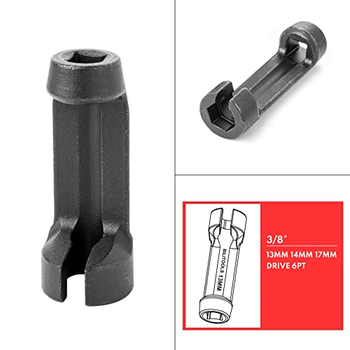 Bilitools 6-Pieces Egt Sensor Socket Set 3/8 Inch Drive 13-14 - 17 Mm Exhaust Gas Temperature Remover Tool #TOP3