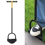 CENFORGE 40' Manual Lawn Edger, Half Moon Border Edging Tool with Tempered Spring Steel Serrated Blade, Wide Footplate & Non-Slip Rubber Grip, Rust-Resistant Steel Garden Edger for Yard & Flower Beds