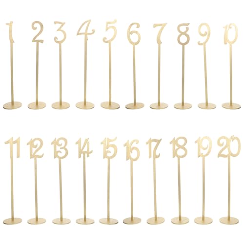 Numéros de table en bois avec support stable pour éviter les chutes sur vos tables