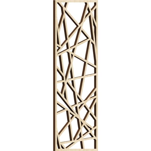 Image of Conway Decorative Pierced Fretwork Wood Wall Panels, 9 3 /8 inchW x 24 3 /8 inchH x 3 /8 inchT, Birch