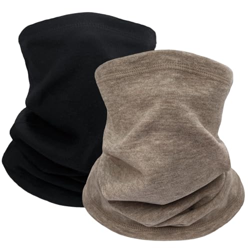 Cache-cou polaire lot de 2 pour ski et randonnée d'hiver - Tour de cou chaud coupe-vent sport
