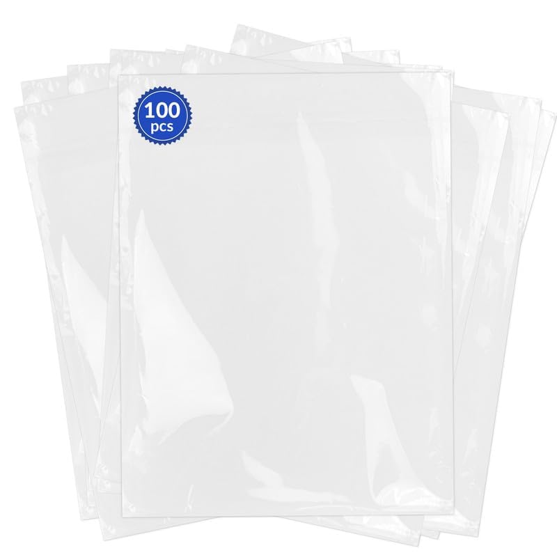 Image of YOTINO 6 x 9.5 inch Clear PVC Shrink Flat Bags, 100 Pack, Heat Sealing, Moisture-Proof, Dust-Proof, Odor-Resistant, Ideal for Soaps, Shoes, Bath Bombs, Cosmetics, Electronics & More