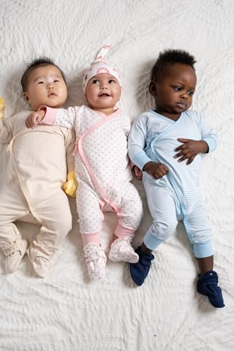 Image of monica + andy Kimono Tie Long Sleeve One Piece, 100% Organic Baby Clothes for Girls & Boys, Preemie, Newborn & Infant