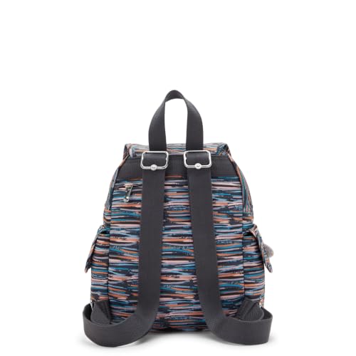 Image of Kipling City Pack Mini Backpack, Lightweight Compact Daypack with Multiple Pockets, Adjustable Straps & Everyday Travel Backpack - Mineral Stripes