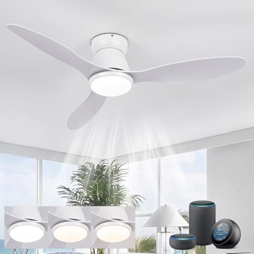 Ventilateur plafond avec lumiere pour ambiance salon et chambre cocooning