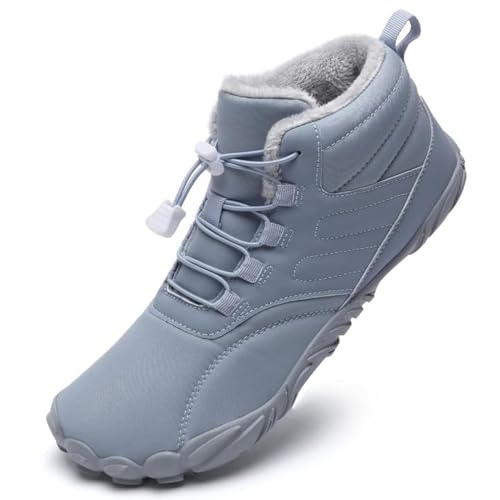 Mabove Barfußschuhe Winterstiefel Damen Traillaufschuhe Warm Gefüttert...