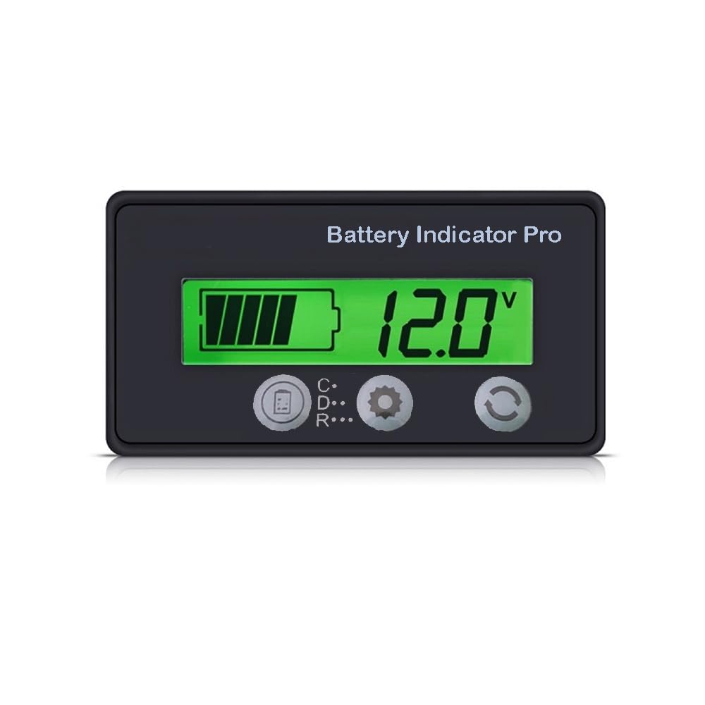 7~120V Battery Capacity Indicator for Lead Acid Battery, Check Battery Voltage and Charge Percentage of E-Rickshaw and E-Bikes, Green Display-picture-27